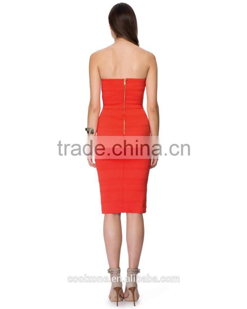 New arrival strapless body-con fit bandage dress 2015 sexy bandage dress