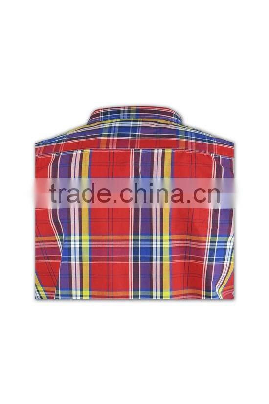 2015 hot sell wholesale high quality plaid mens flannel shirt