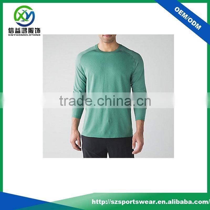 2017 Latest design mens long sleeve dry fit anti-UV gym t shirt / fishing shirt / compression shirt