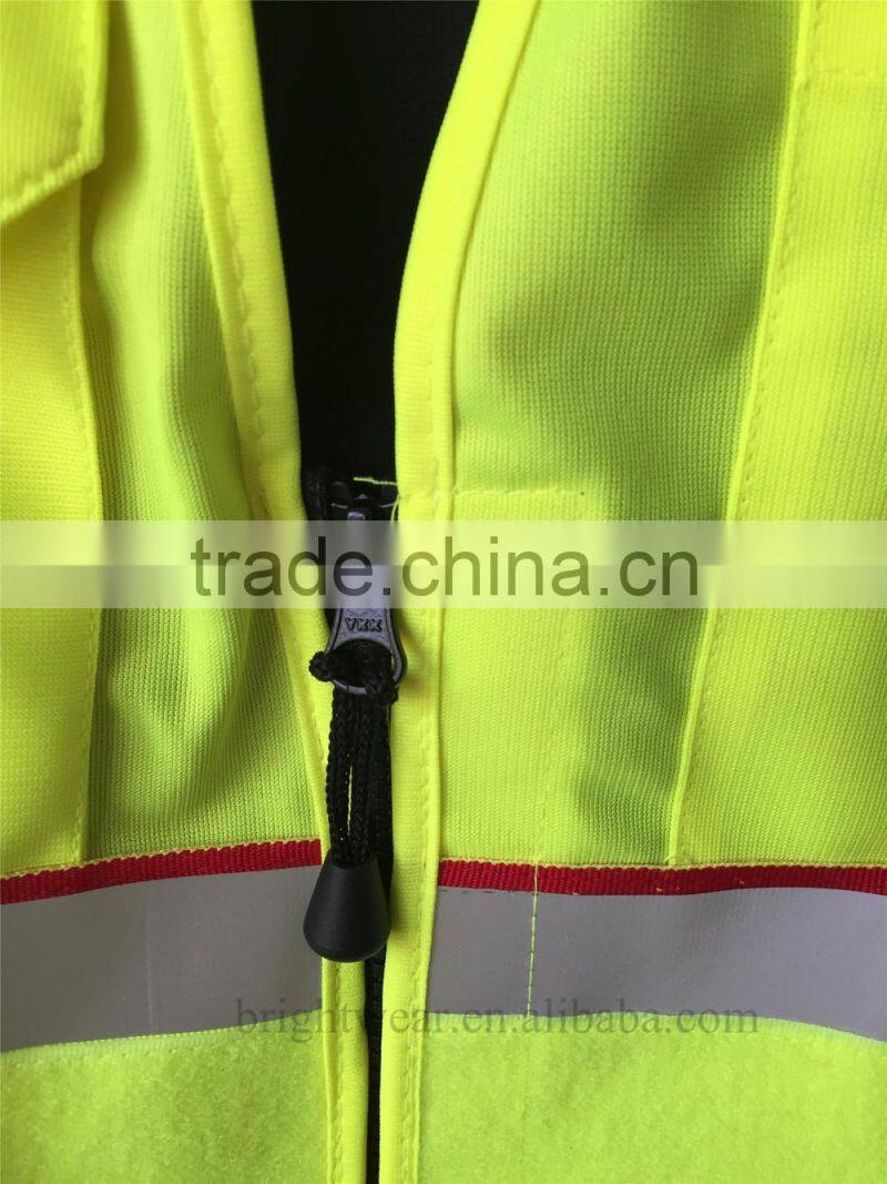 ANSI 107 public 5 point breakaway style yellow high visibility vest