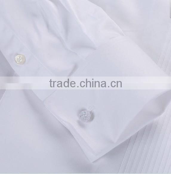 2016 latest trendy style wing collar men's wedding tuxedo dress shirt with french cuffs