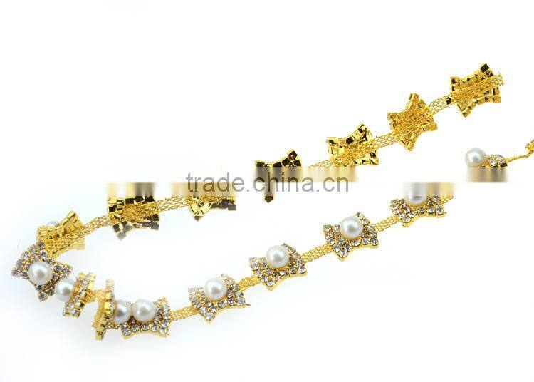 High Quality Pear&Rhinestone Cup Chain