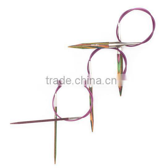 Wholesale Rainbow Wood Circular Knitting Needles