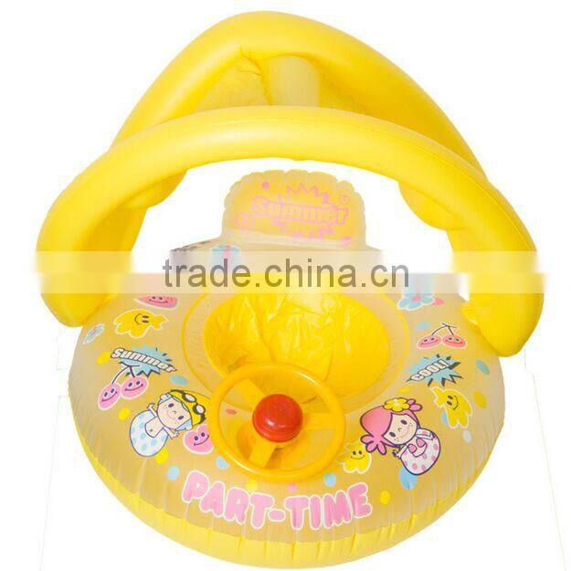 Inflatable Kids Baby Swim Float Boat with Sunshade Inflatable