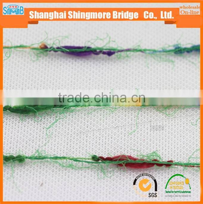 China fancy yarn exporter best wholesale oeko tex 100% spun dyed polyester feather yarn lantern knitting yarn for carpet
