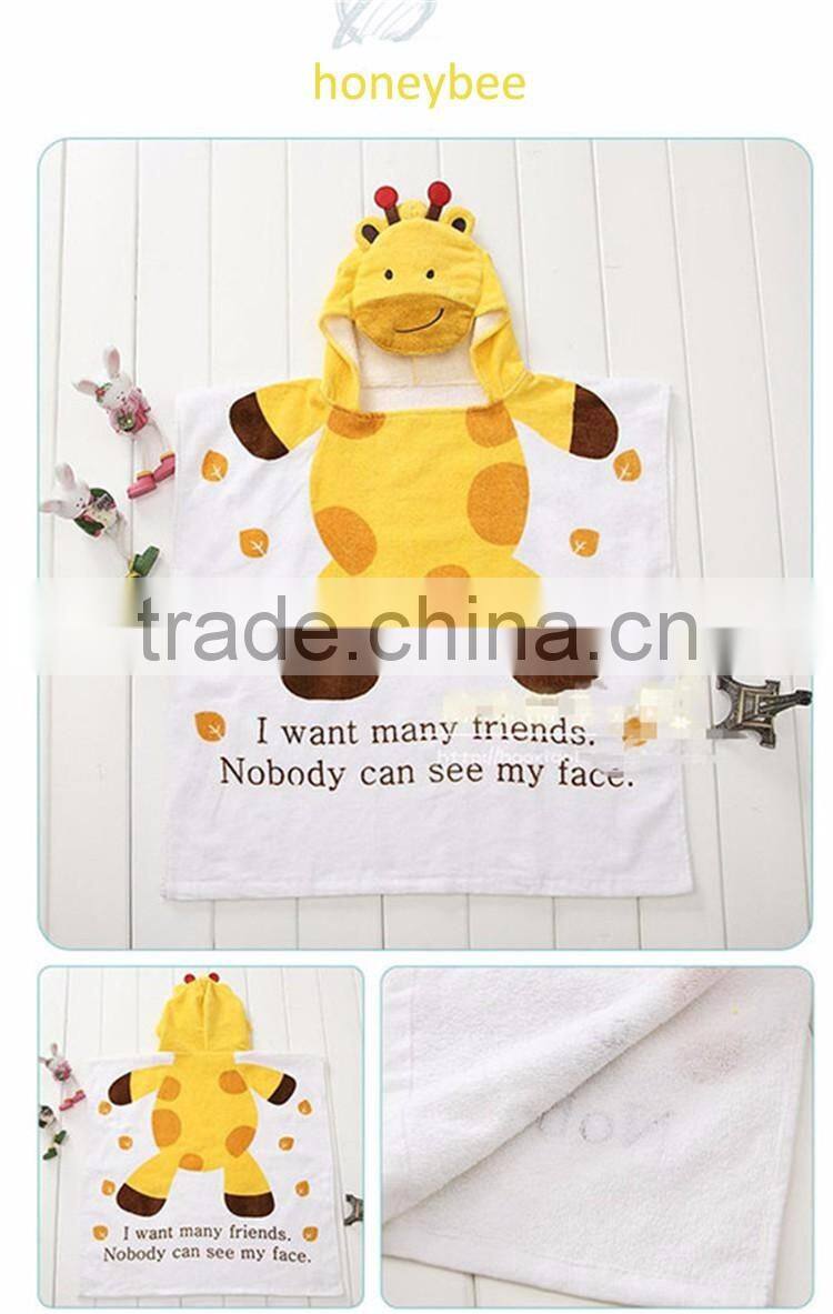 Cotton poncho towel childrens poncho printed poncho