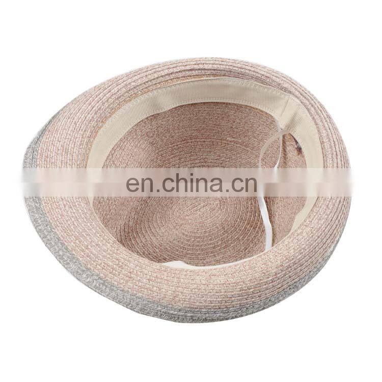 Unisex summer short brim natural paper panama fedora hats for men & women