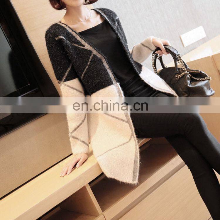 Amazing slimming fashion color combination sweater