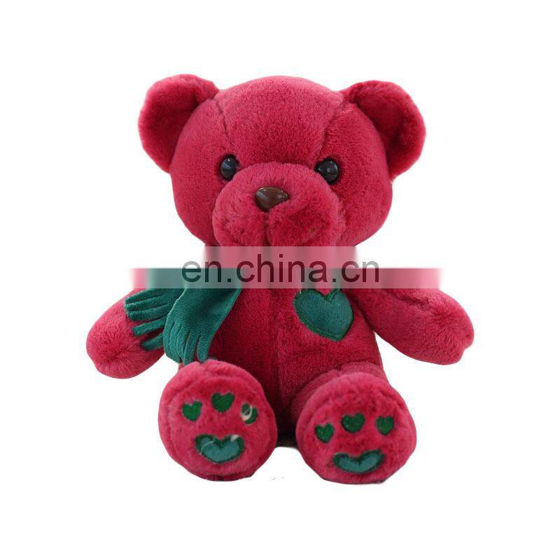 Colorful Plush Large Bear Custom Heart Beat Realistic Bear Stuffed Toys