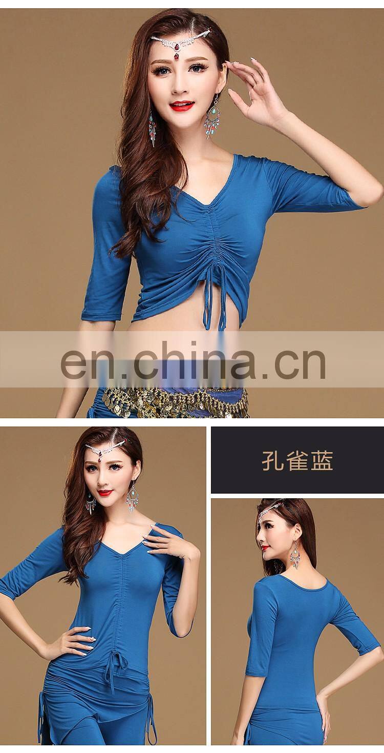 S-3100 Practice modal half long sleeve belly dance top wear