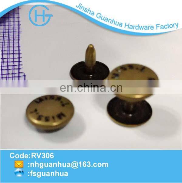 Manufacturing price new design metal dome rivet