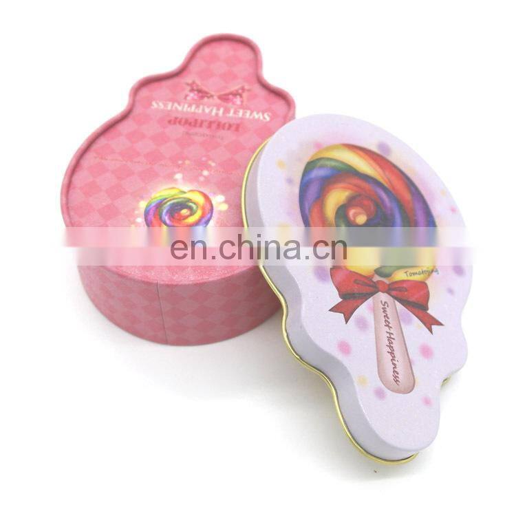 Custom candy shape small sweet metal tinplate case