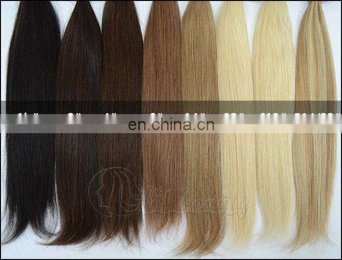 Indian virgin remy human hair extension, Hot Beauty Hair clip in hair