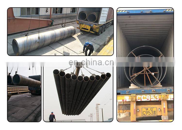 350mm hydraulic spiral welding steel pipes, Q235 large diameter carbon steel line pipes epoxy coating