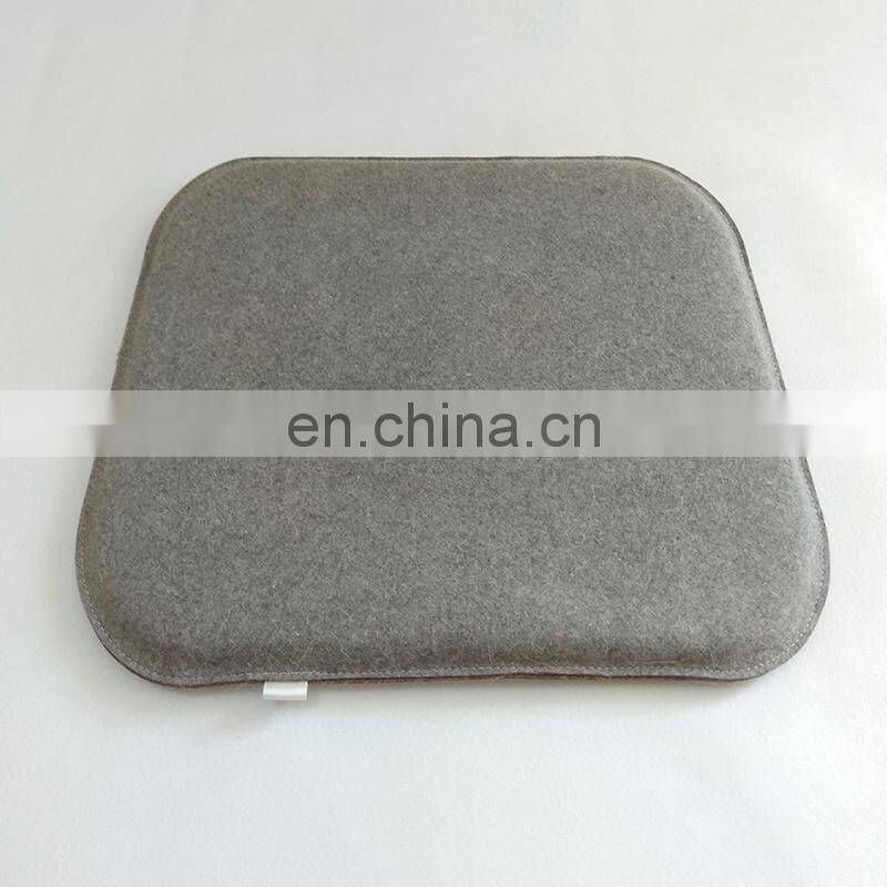 Customized 100% merino wool felt seat cushion for chair pad