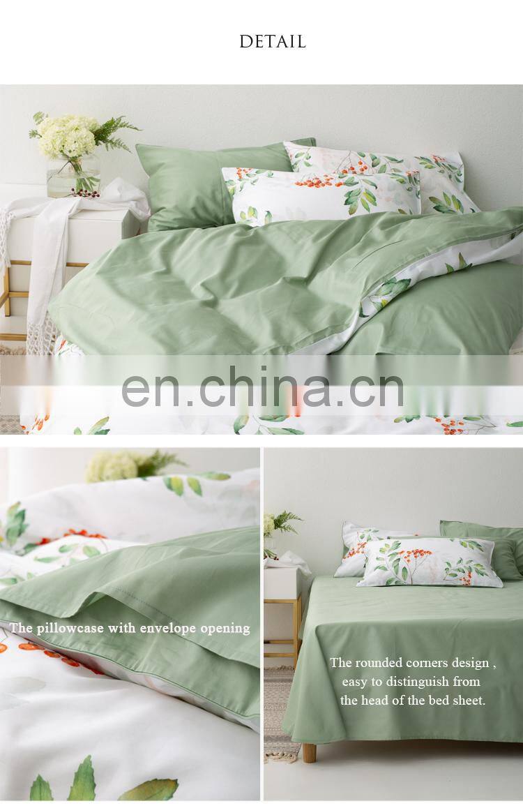 RAWHOUSE Home textile printed 4PCS 100% cotton bedding sets luxury