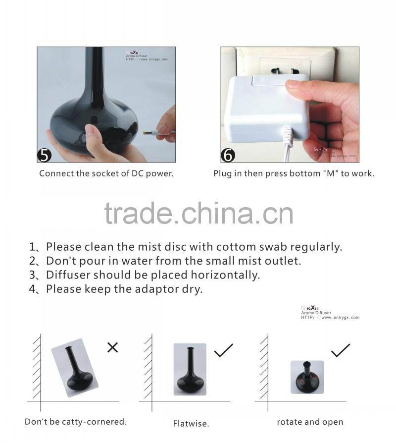 piano black vase shape vessential oil freshener