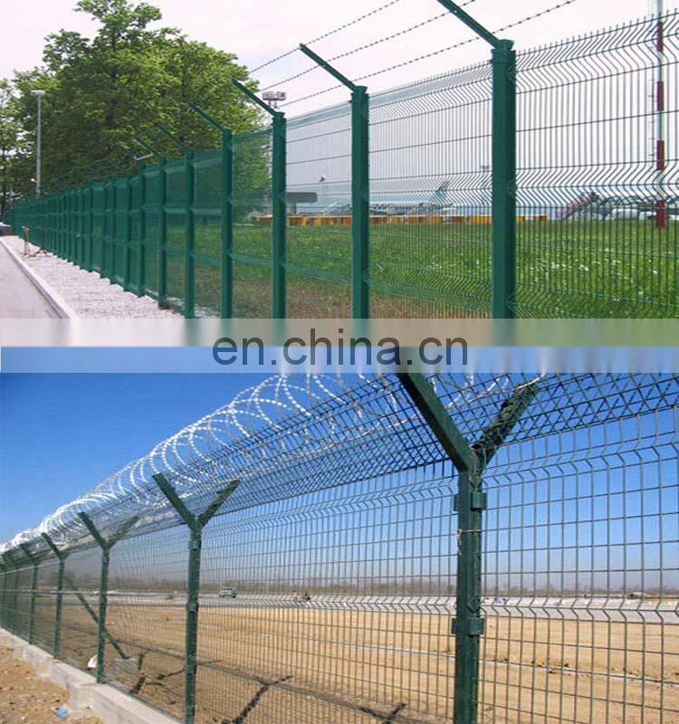 Trade assurance high security airport fencing with razor wire