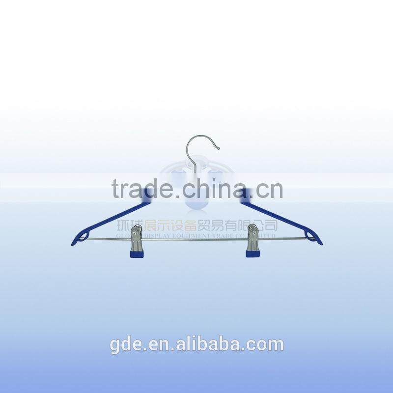 PVC black coating metal clip clothes hanger on sale