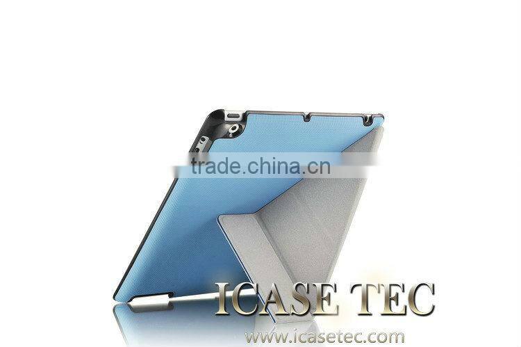 2015 Wholesale China New ultra thin pu leather stand case Durable unique design standing pu leather book case for ipad 2 3 4