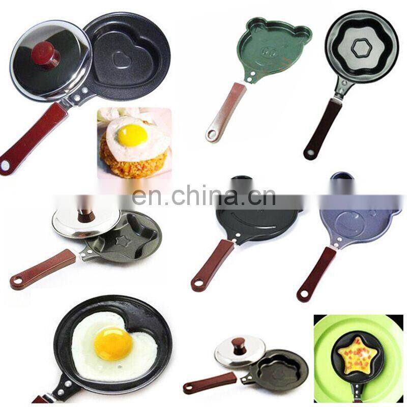 Heart Shape Omelette Making Germany Stainless Steel Induction Handle Non Stick Frying Pan Cookware