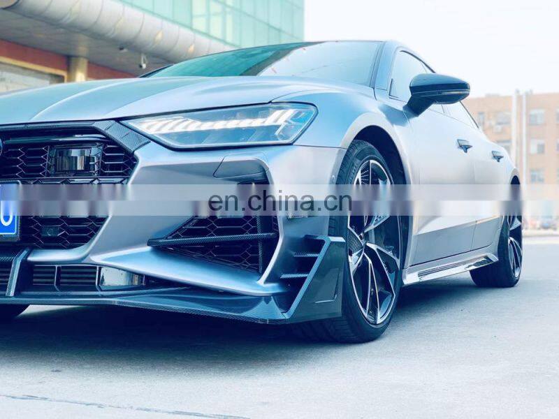 Runde For Audi 19-21 A7/s7 Modified Rs7-r Front Bumper Abt Front Shovel Air Knife A7 Modified Rs7 Front Bumper Grille