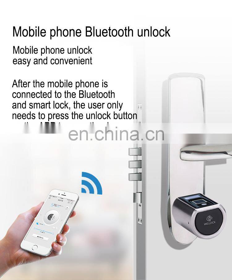 WE.LOCK new design smart security ttlock wifi control fingerprint door handle lock