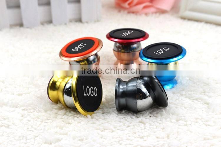 Magnet 360 Rotating magnetic funny cell phone holder for desk Magnetic Car Mount stainless steel Metal stand cell phone holder