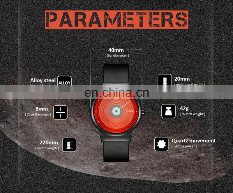 SINOBI Dynamic Orange Dial Watches S9802G Youth Boys Handwatch Simple Dial Design Watch Wrist Dropshipping Watch