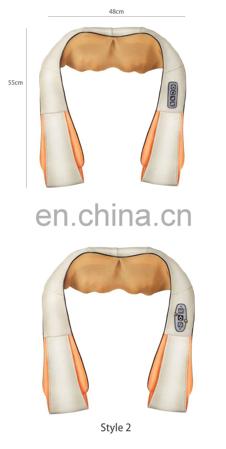 2019 Latest design shiatsu kneading health care electric neck back shoulder massager