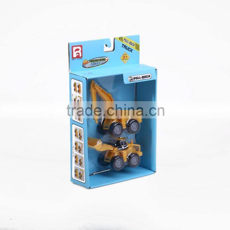 2 In 1Pull-back Construction Trucks Playset