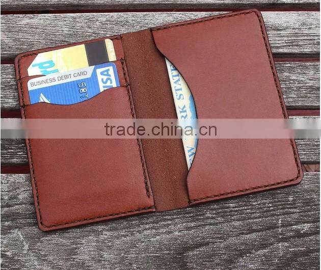 Men leather card case / multiple genuine cowhide leather card holder