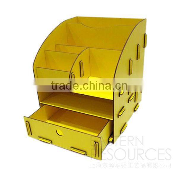 DIY Wood Desk Stationery Holder