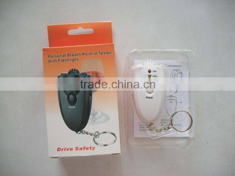 LED Accurate Portable Breath Alcohol Tester breathalyzer with Flashlight