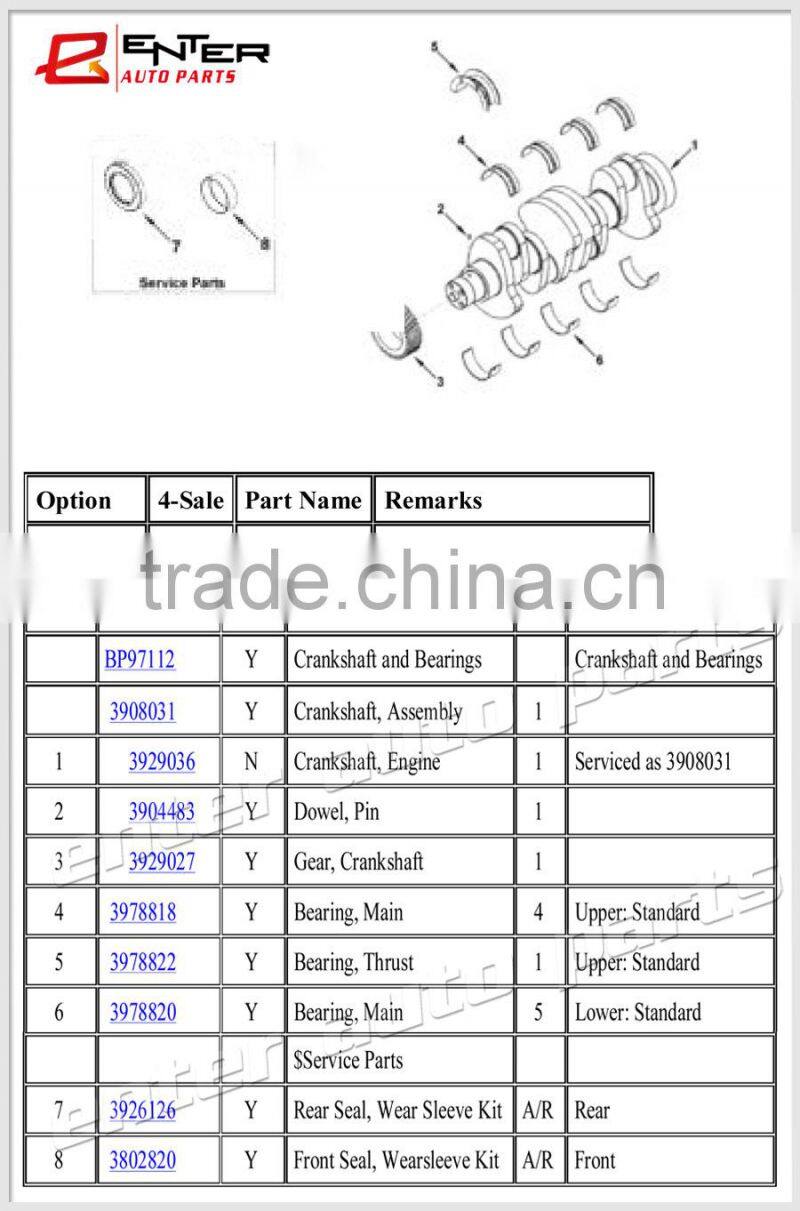 Supply Original 4BT Crankshaft