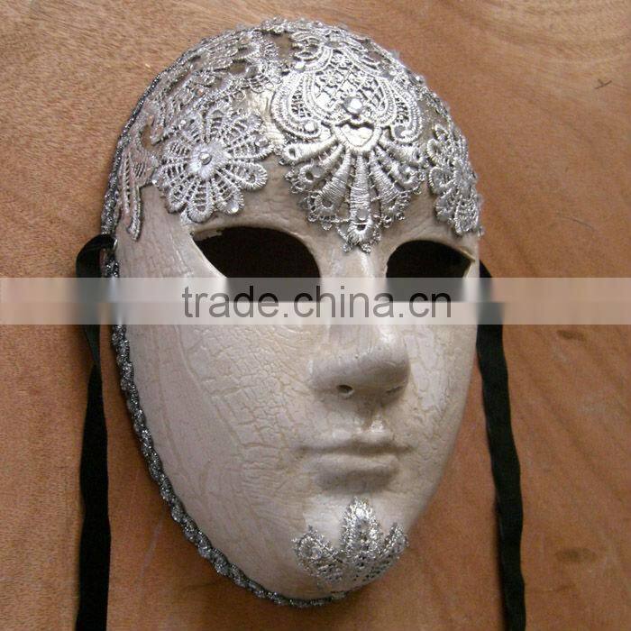Madri Gras Silver Lace Paper Masks