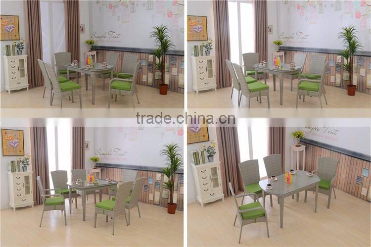 Modern Outdoor Wicker Dining Table And Chair Rattan Garden Furniture Kitchen Dining Room Set