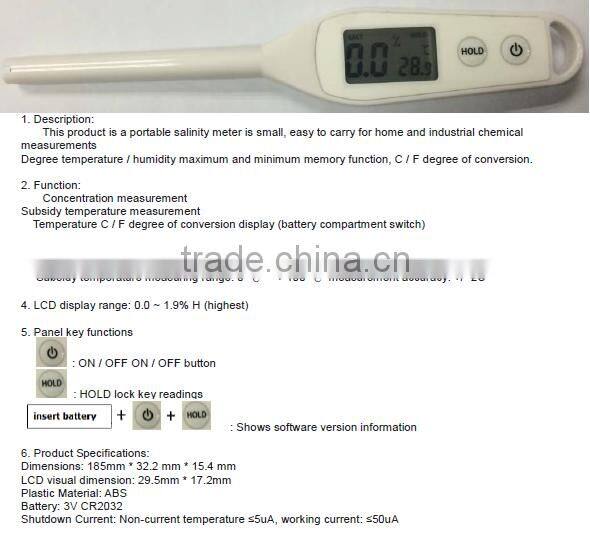 Health care Digital Salt Salinity Meter