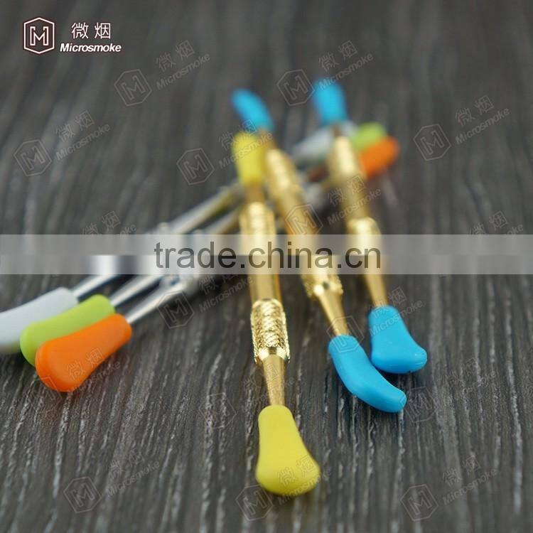 Dabber tool 120mm double sided oil dab wax tool in sliver and gold color Hot sale Wax and dry herb vaporizer titanium dab tool