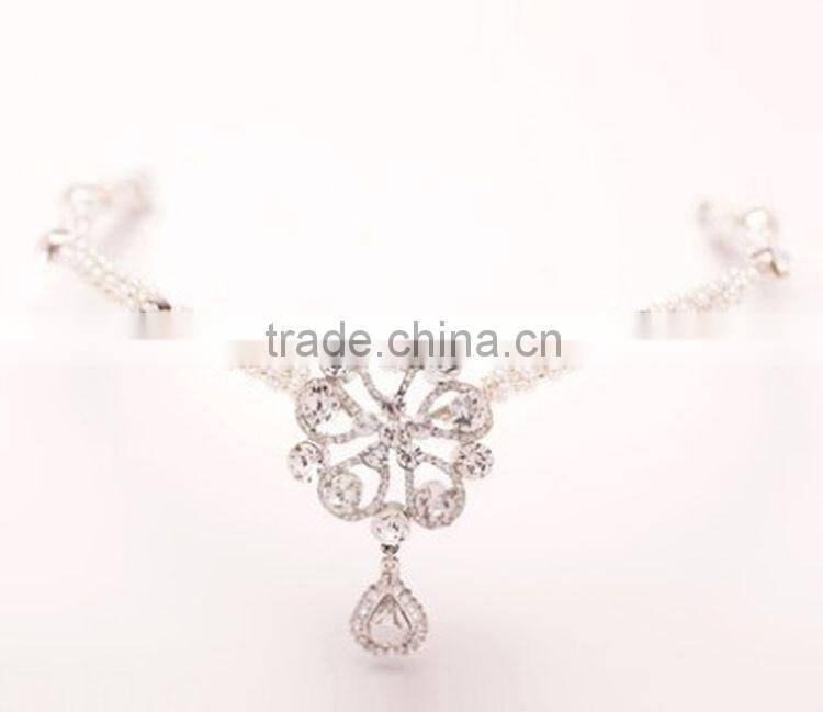 JOFO Handmade Crystal Pendant Hair Jewelry Wedding Hair Accessories Bridal Head Jewelry Headpiece Headwear For Women