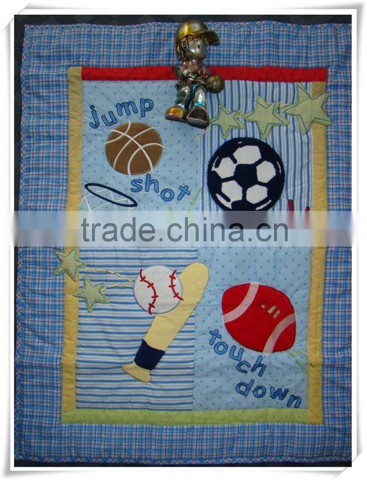Baseball Boys 6pcs bedding set baby from professional manufacturer