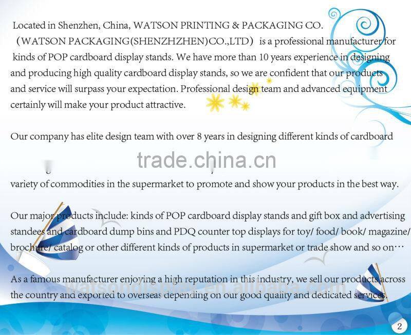 Exquisite Design CD Books Rack Corrugated White Cardboard Display on super markets book pharmacies retail display