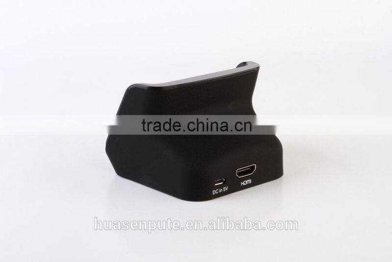 USB + HDMI Desktop Battery Charger Cradle with Dock Mode for Samsung GALAXY S5 I9600