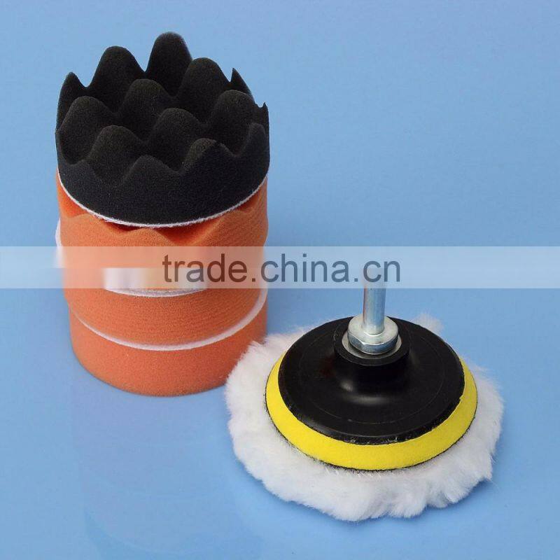 Yellow Car Polishing pad with shank