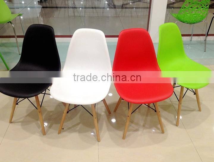Armless Eam Chair Plastic Chair with wood legs HYH-A304