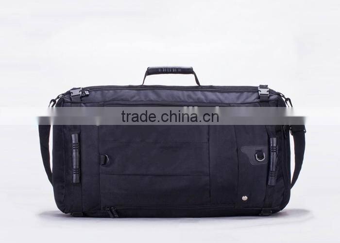 Multifunctional black hiking backpack with laptop compartment