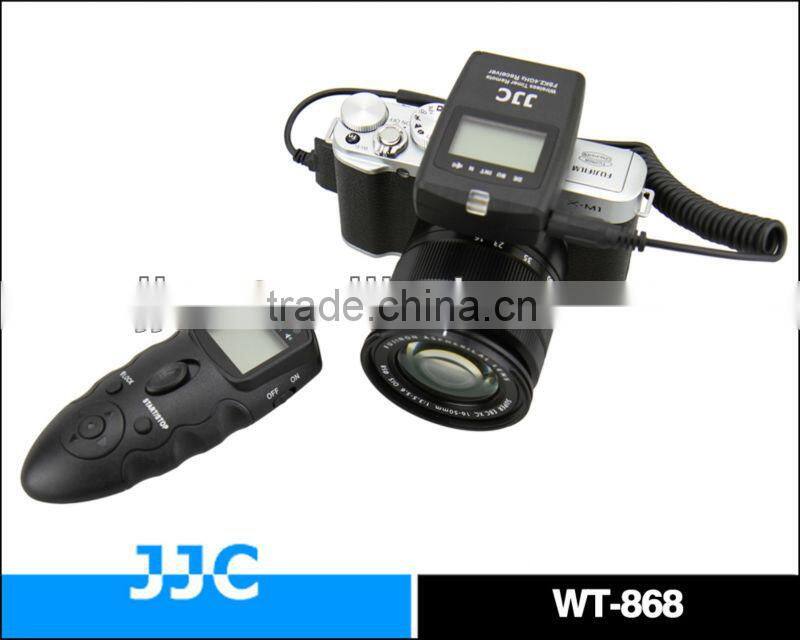 JJC Dual LCD Display WT-868 2.4G versatile RR-90 wireless timer remote controller & wired remote switch For FUJIFILM XQ1 etc