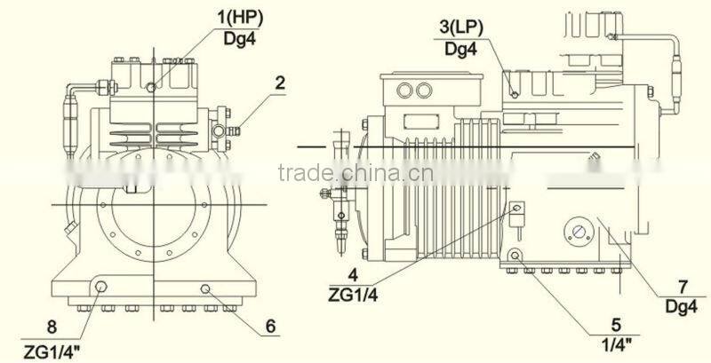 Copeland type semi-hermetic compressor(C-0300)