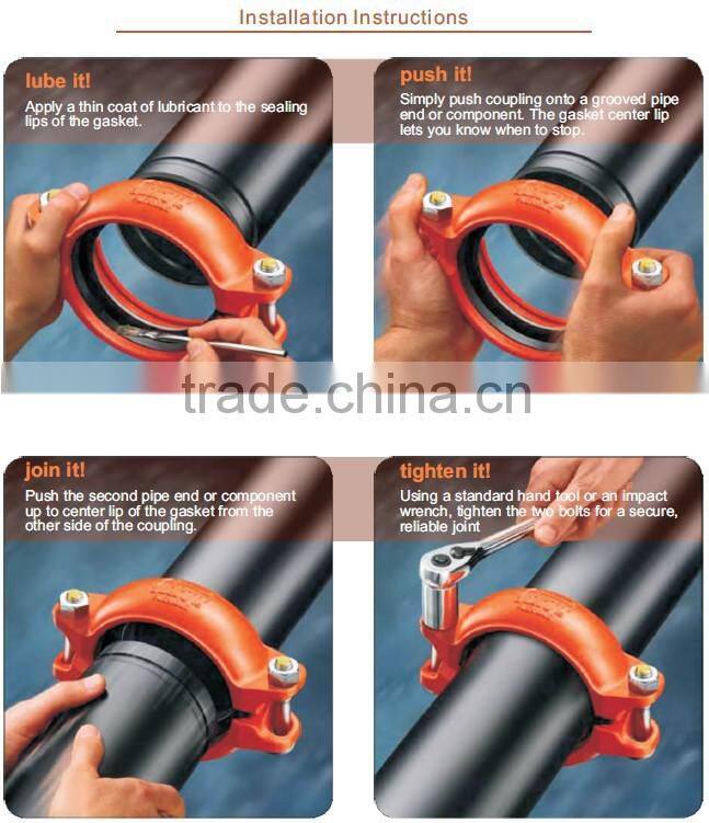 UL/ FM Ductile iron heavy duty flexible coupling