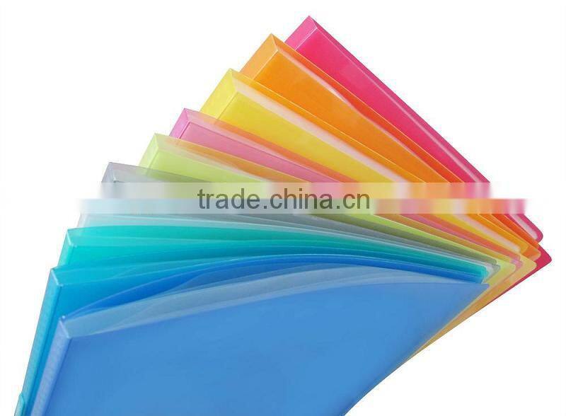 clear File 186-10GSV - PP Colorful and transparent Display Book Clear File with Ten Pockets